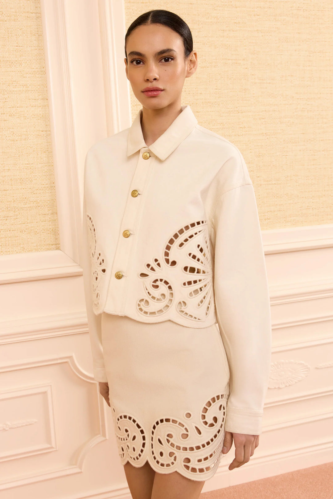 Ulla Johnson - Bobbi Eyelet Jacket Cowrie