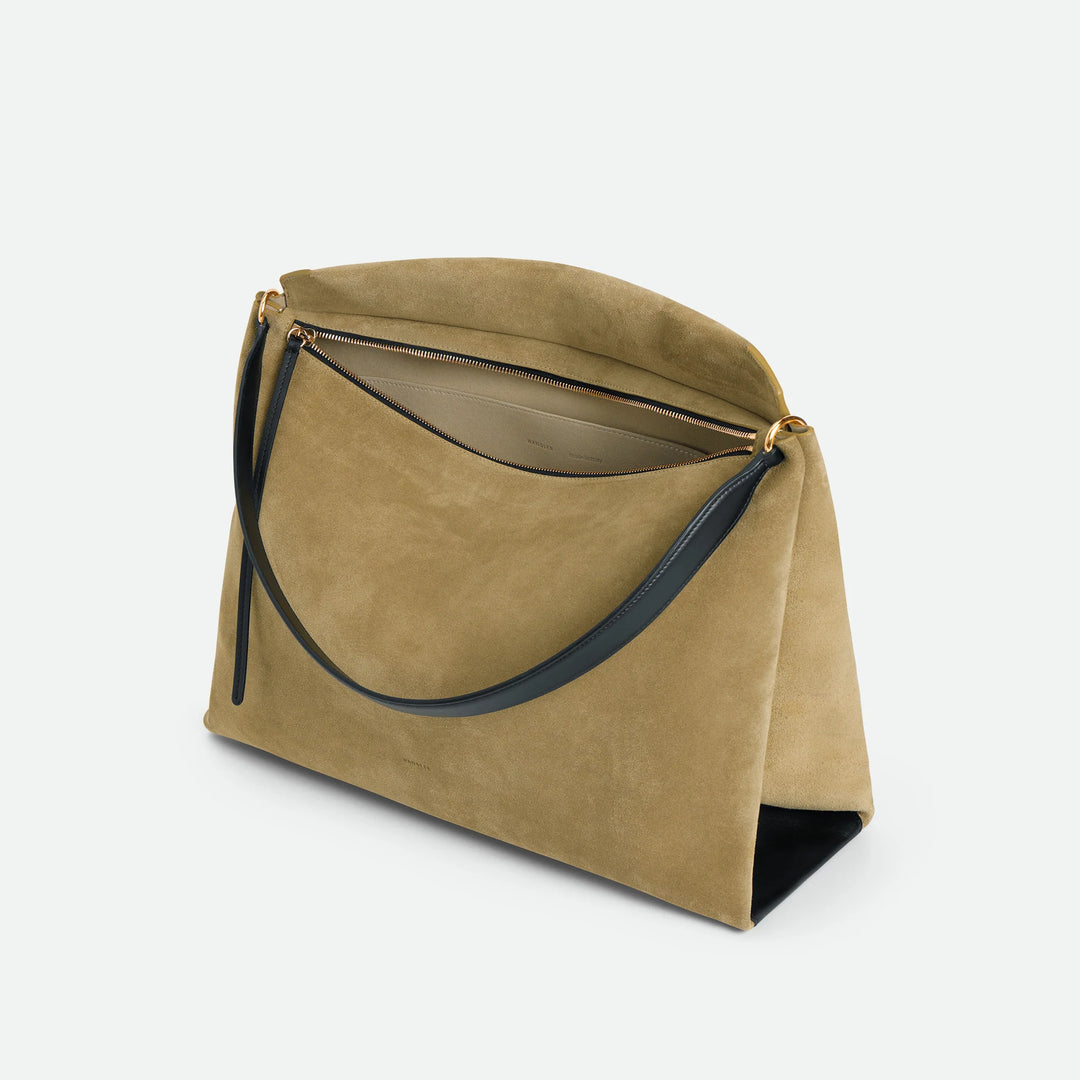 Wandler - Penelope Tote in Khaki Suede/Black