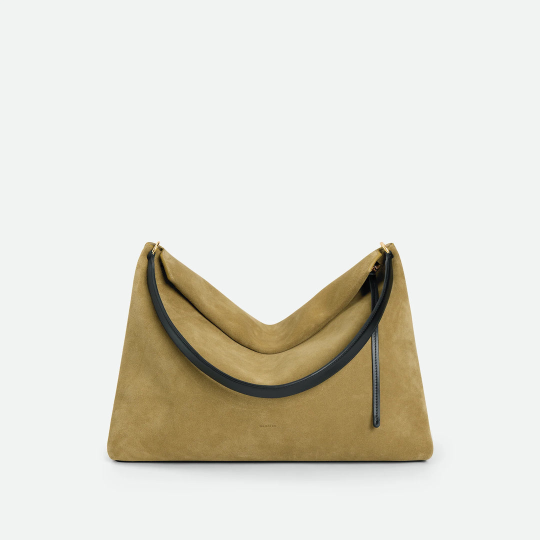 Wandler - Penelope Tote in Khaki Suede/Black