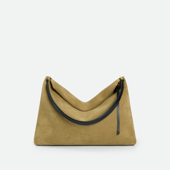 Wandler - Penelope Tote in Khaki Suede/Black