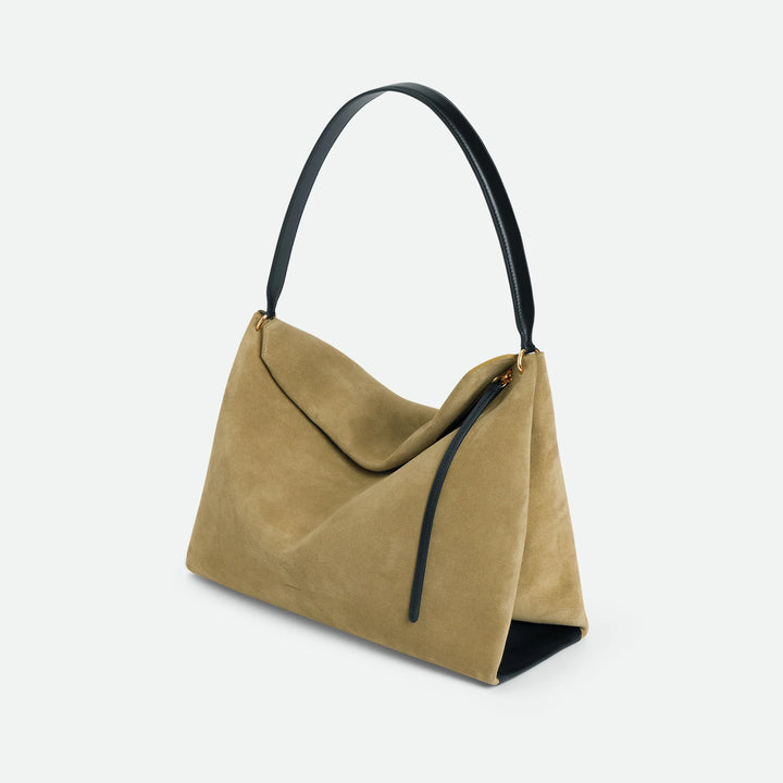 Wandler - Penelope Tote in Khaki Suede/Black