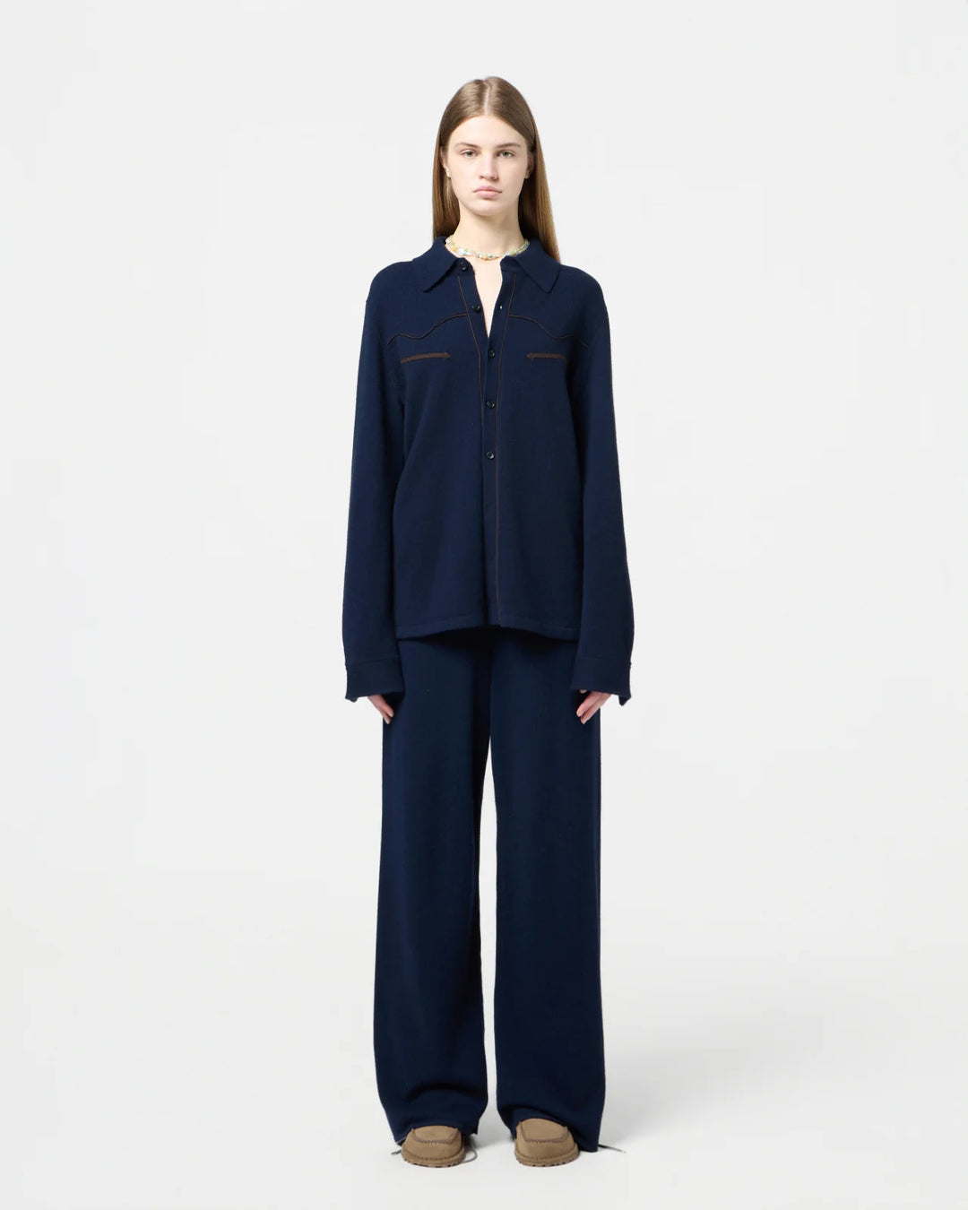 Guest in Residence - Western Button Up Shirt in Midnight