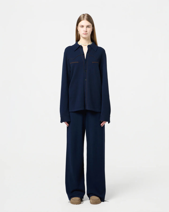 Guest in Residence - Western Button Up Shirt in Midnight