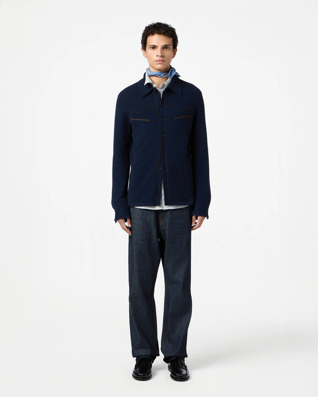 Guest in Residence - Western Button Up Shirt in Midnight