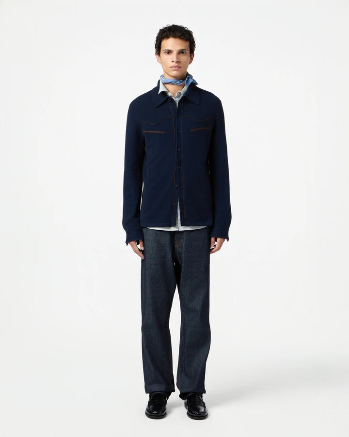 Guest in Residence - Western Button Up Shirt in Midnight