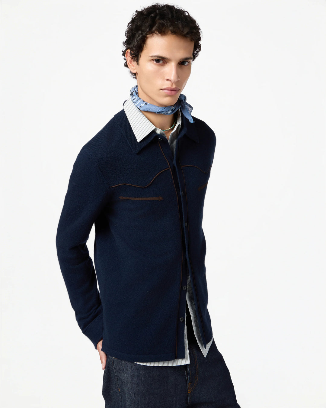 Guest in Residence - Western Button Up Shirt in Midnight