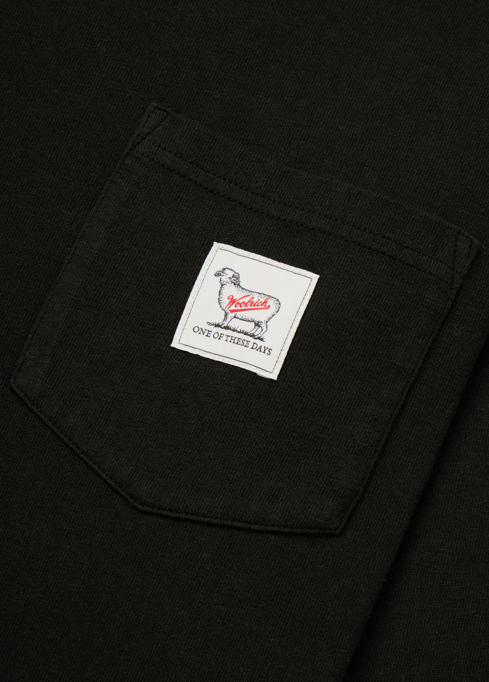 One of These Days X Woolrich - Washed Black LS Pocket Tee