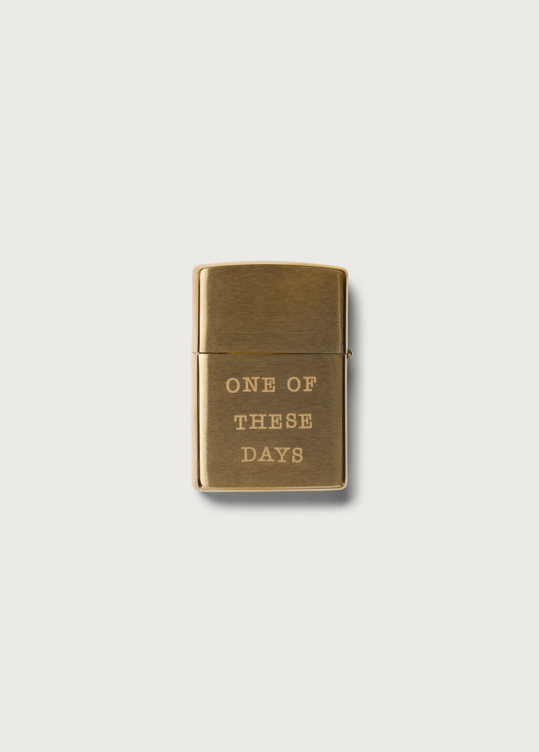 One of These Days - Gold Running Horse Zippo Lighter