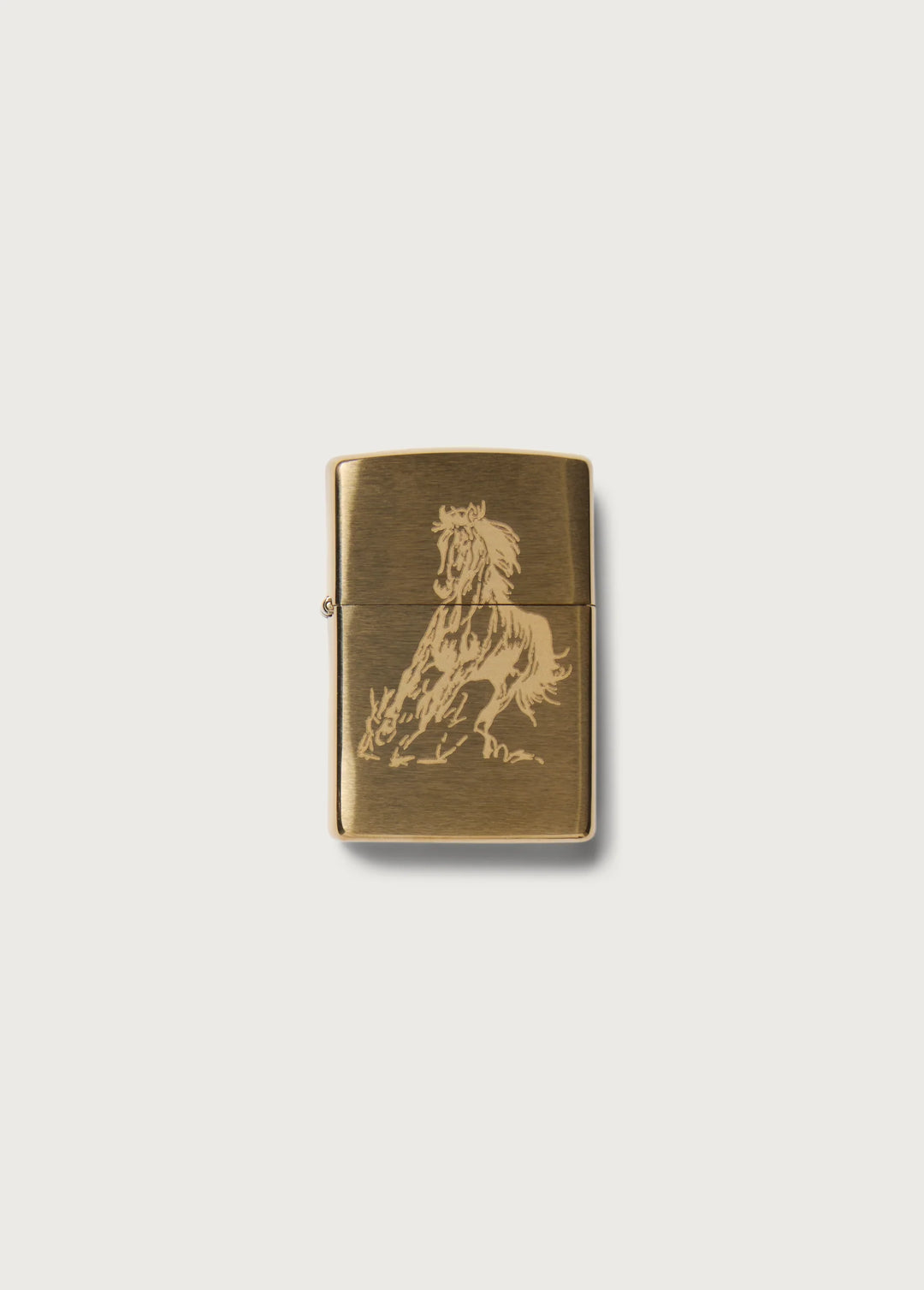 One of These Days - Gold Running Horse Zippo Lighter
