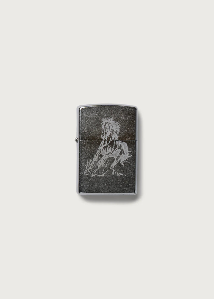 One of These Days - Silver Running Horse Zippo Lighter