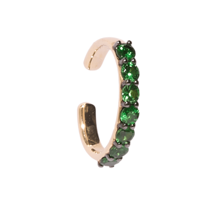 A/C - 14k Gold filled Rondelle+ Black Phodium + Tsavorite Garnet - Kalifornia Jean Bar