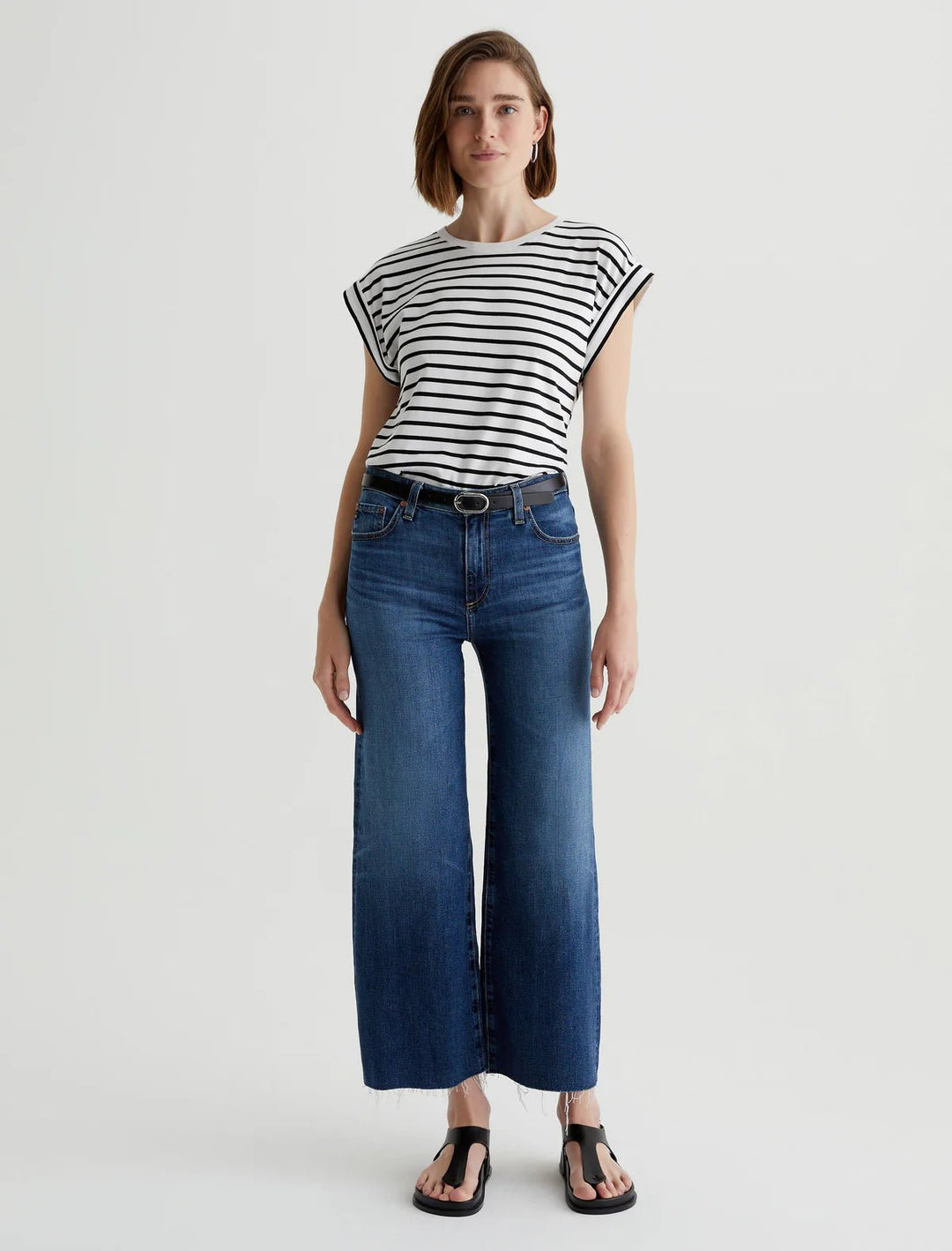 AG - Plume Saige Wide Leg Crop - Kalifornia Jean Bar