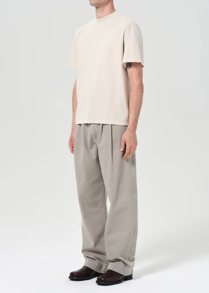 Agolde - Asha Mock Neck Tee in Brown Rice - Kalifornia Jean Bar