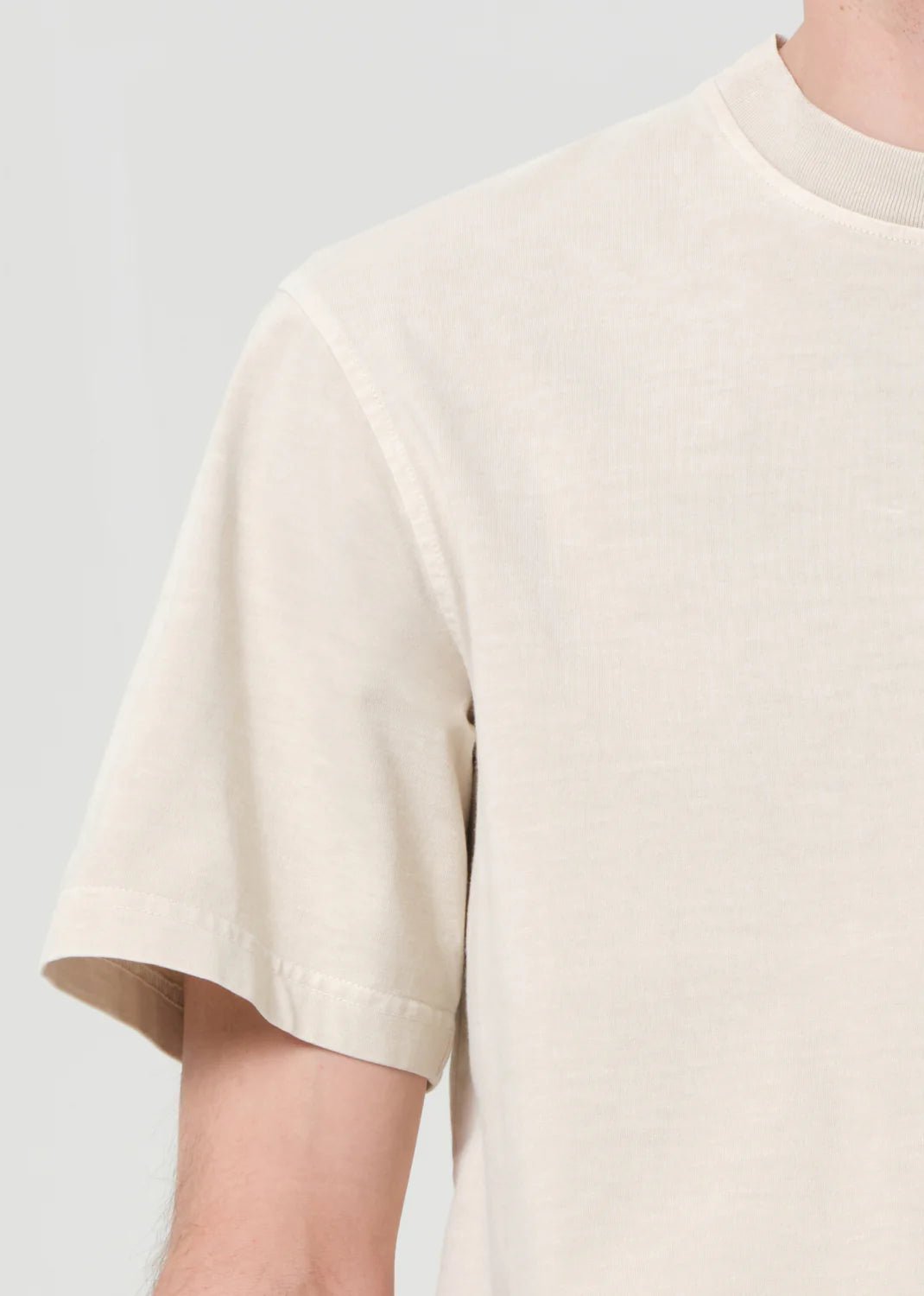Agolde - Asha Mock Neck Tee in Brown Rice - Kalifornia Jean Bar