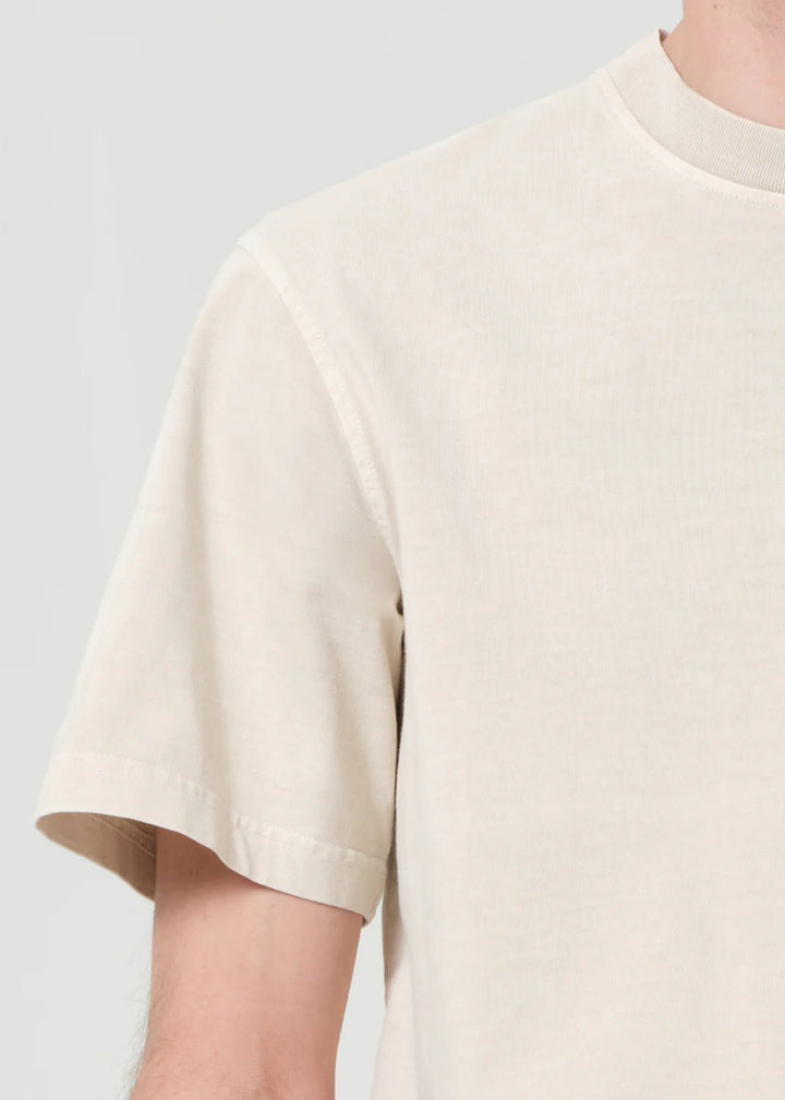 Agolde - Asha Mock Neck Tee in Brown Rice - Kalifornia Jean Bar