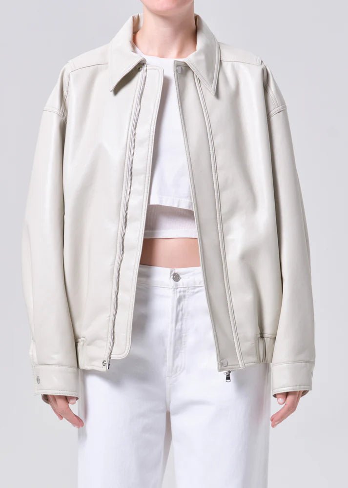 Agolde - Aston Bomber Light Beige - Kalifornia Jean Bar