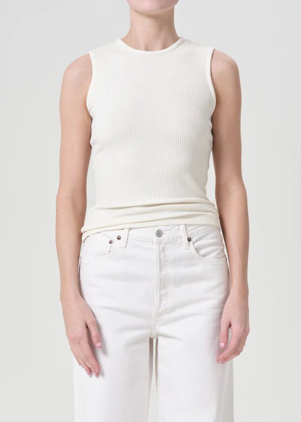 Agolde - Binx Tank in Oat Milk - Kalifornia Jean Bar