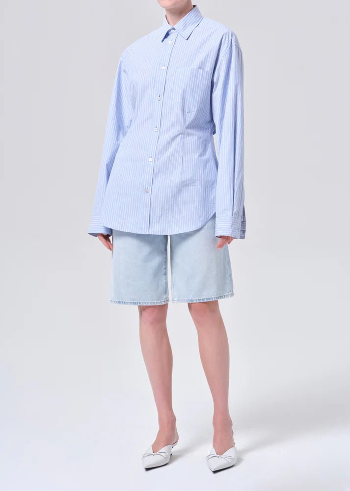 Agolde - Cinch Shirt in Webb Stripe - Kalifornia Jean Bar