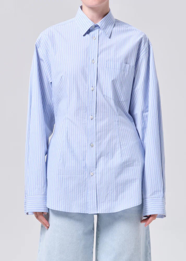 Agolde - Cinch Shirt in Webb Stripe - Kalifornia Jean Bar