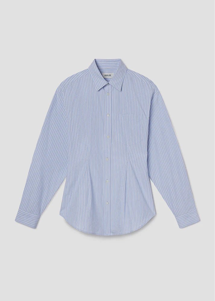 Agolde - Cinch Shirt in Webb Stripe - Kalifornia Jean Bar