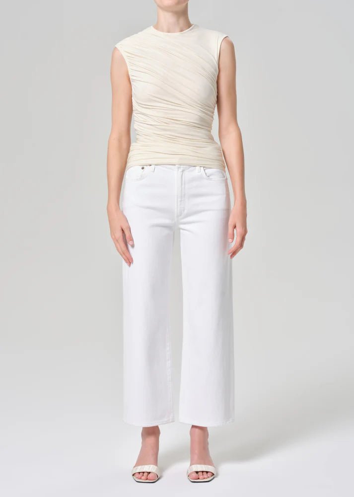 Agolde - Harper Crop in Sour Cream - Kalifornia Jean Bar