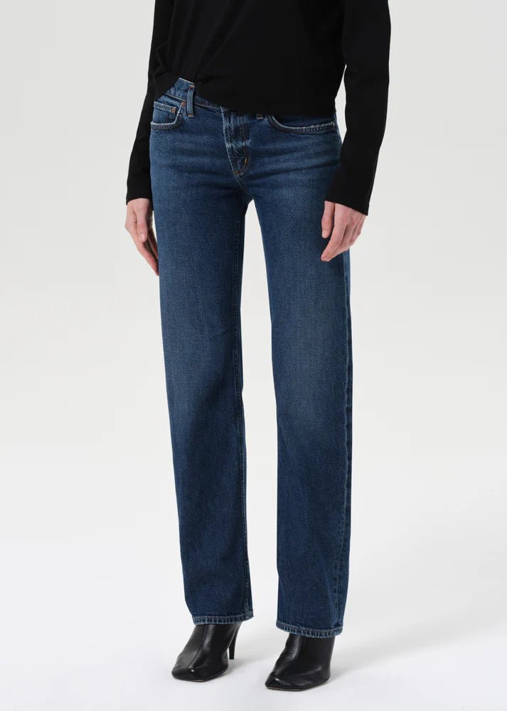Agolde - Low Rise Slim Stretch Jean in Slick - Kalifornia Jean Bar