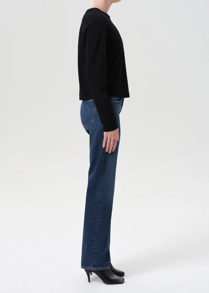 Agolde - Low Rise Slim Stretch Jean in Slick - Kalifornia Jean Bar