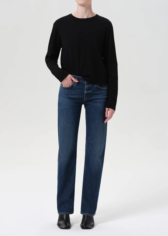 Agolde - Low Rise Slim Stretch Jean in Slick - Kalifornia Jean Bar