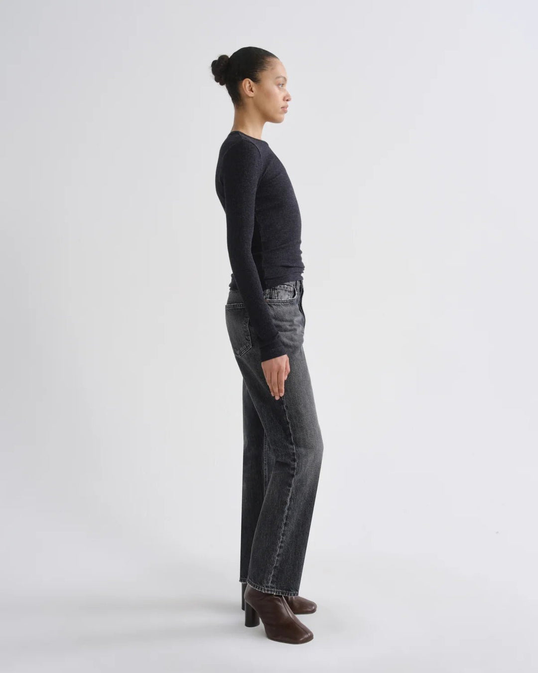Agolde - Obscura Delphi Slim Tee Viscose - Kalifornia Jean Bar