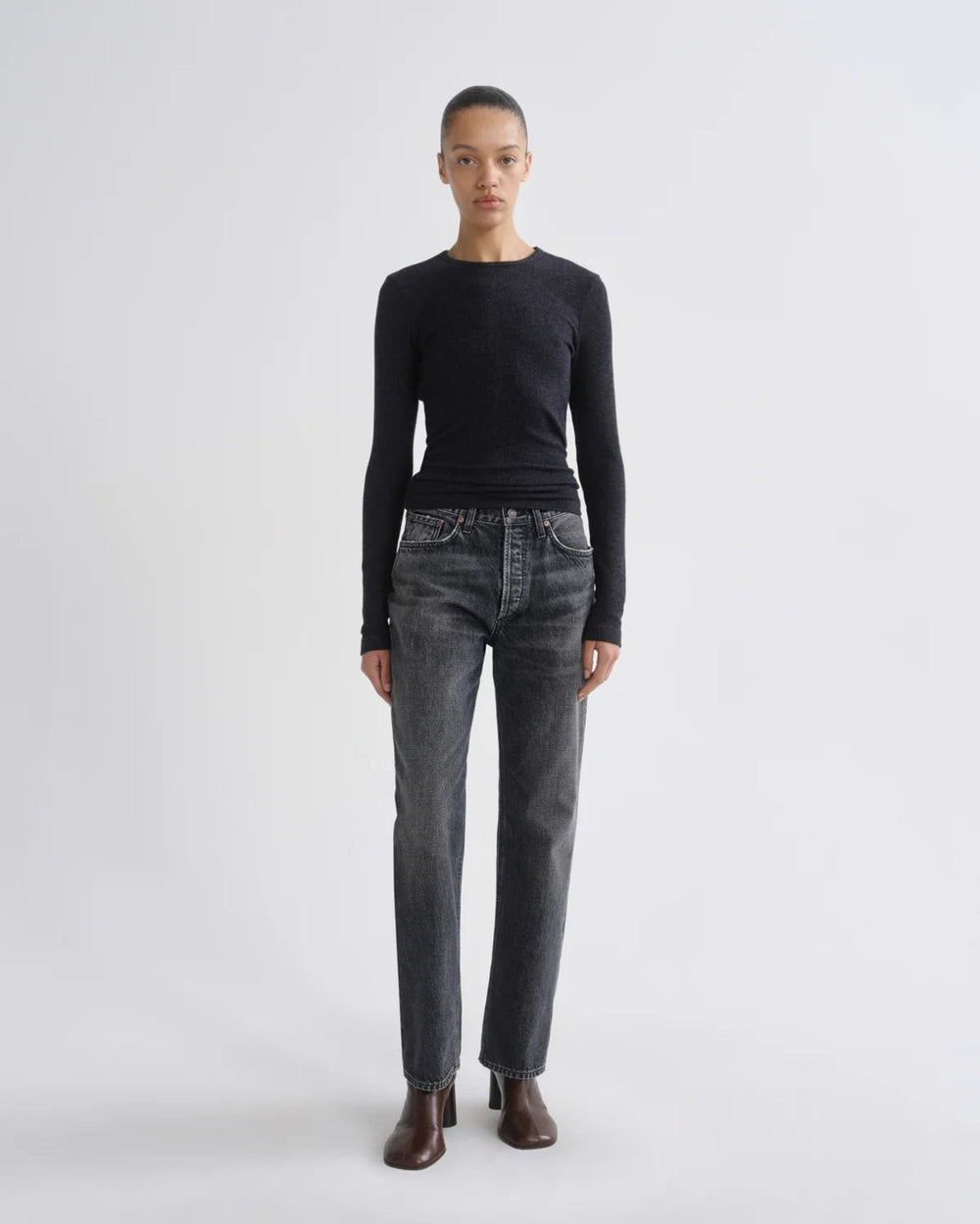 Agolde - Obscura Delphi Slim Tee Viscose - Kalifornia Jean Bar