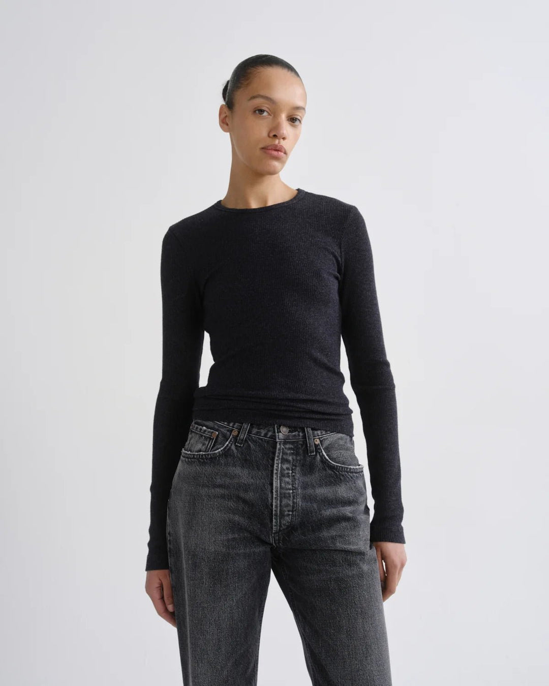 Agolde - Obscura Delphi Slim Tee Viscose - Kalifornia Jean Bar