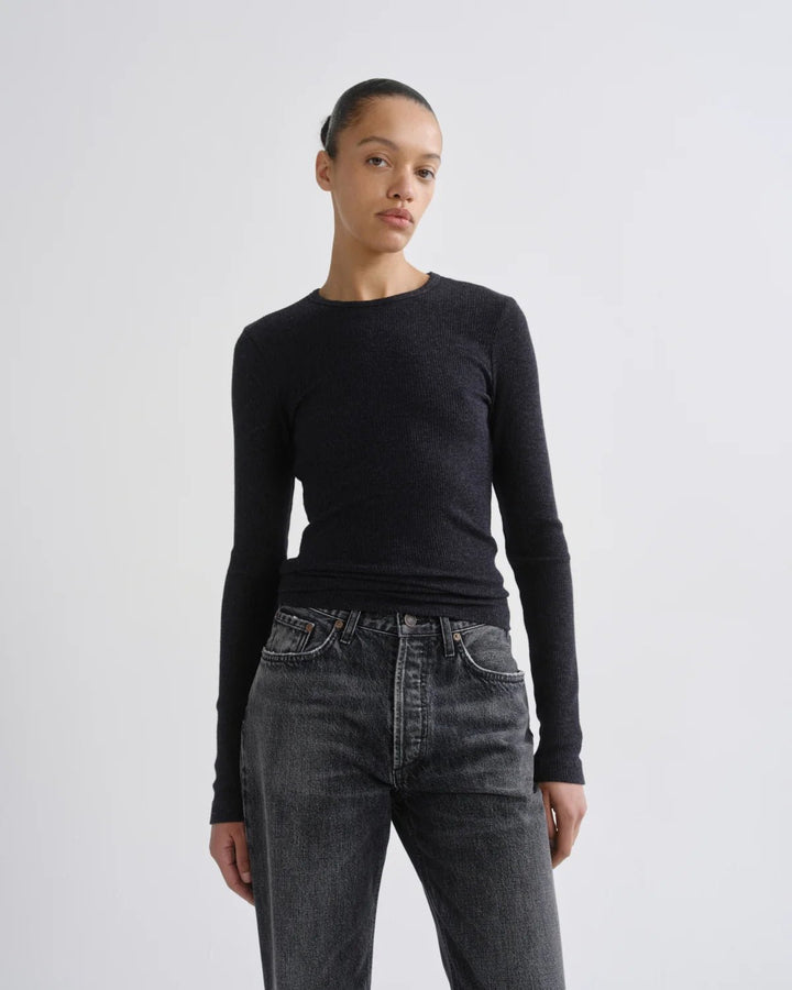 Agolde - Obscura Delphi Slim Tee Viscose - Kalifornia Jean Bar