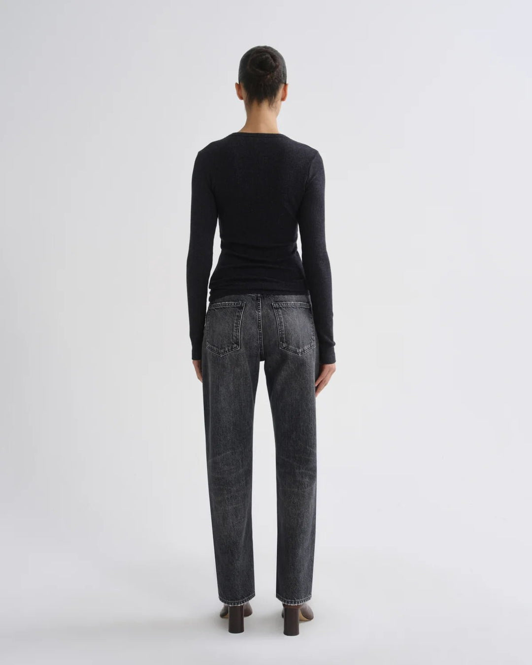 Agolde - Obscura Delphi Slim Tee Viscose - Kalifornia Jean Bar
