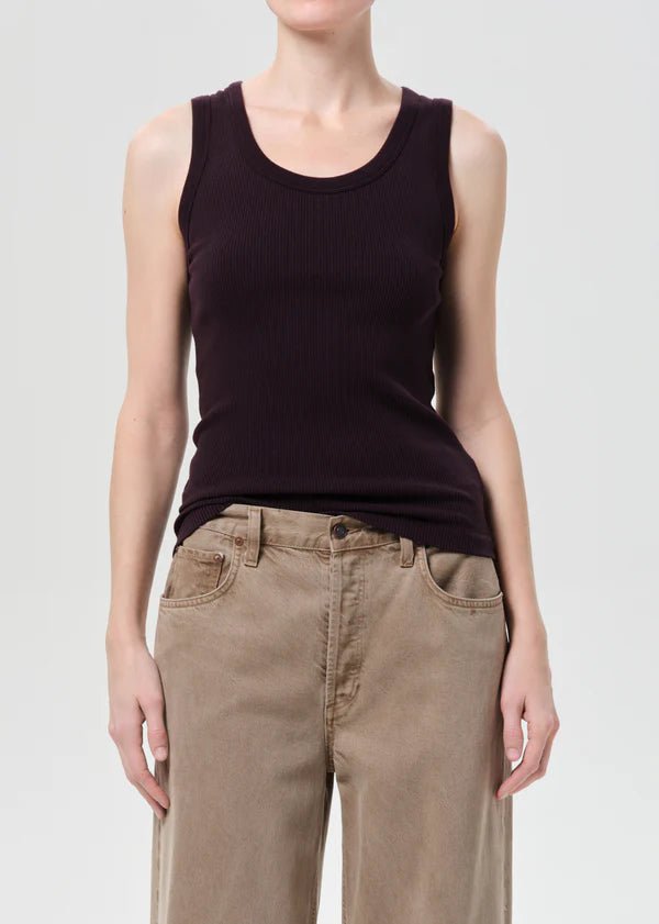 Agolde - Poppy Tank in Eggplant - Kalifornia Jean Bar