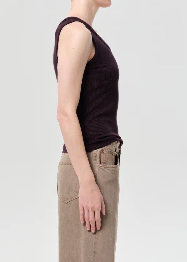 Agolde - Poppy Tank in Eggplant - Kalifornia Jean Bar
