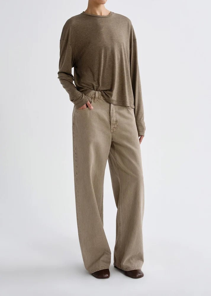 Agolde - Sasha Tee in Loam - Kalifornia Jean Bar