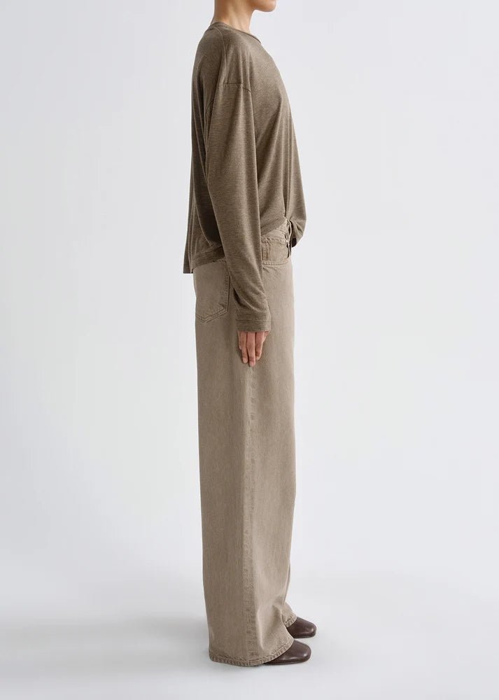 Agolde - Sasha Tee in Loam - Kalifornia Jean Bar