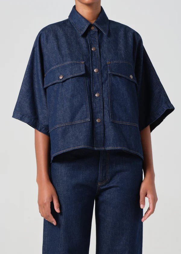 AGOLDE - Taron Shirt in Rinse - Kalifornia Jean Bar