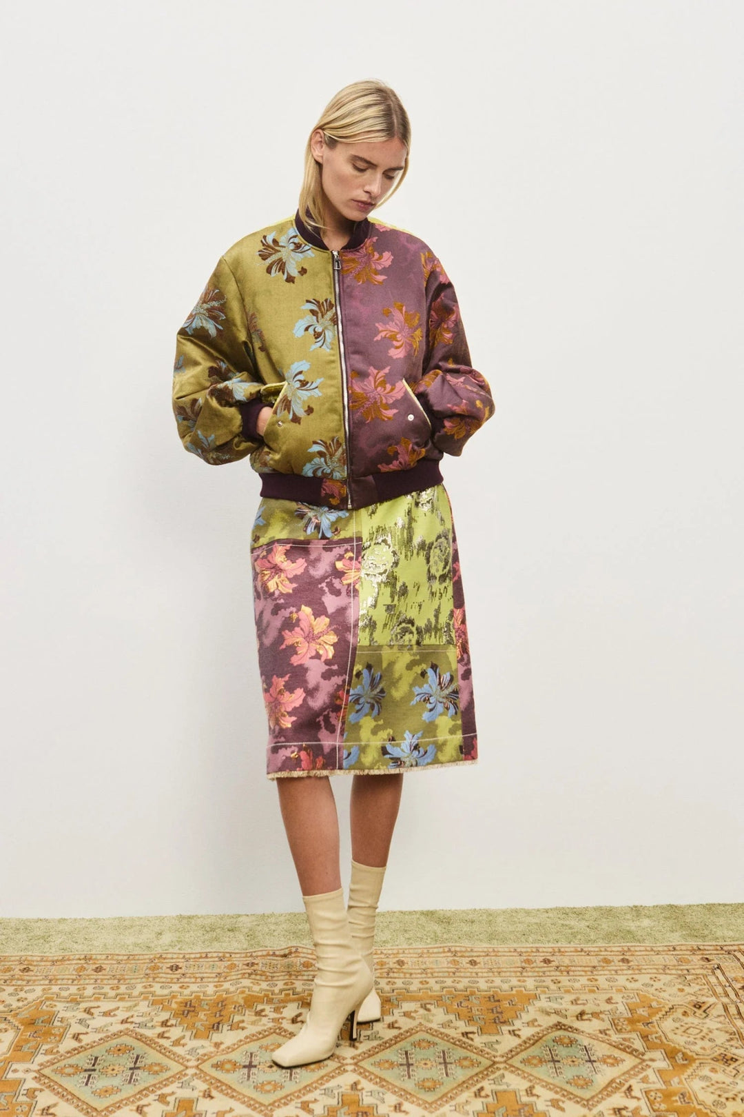 Alémais - Adriana Jacquard Bomber Jacket - Kalifornia Jean Bar