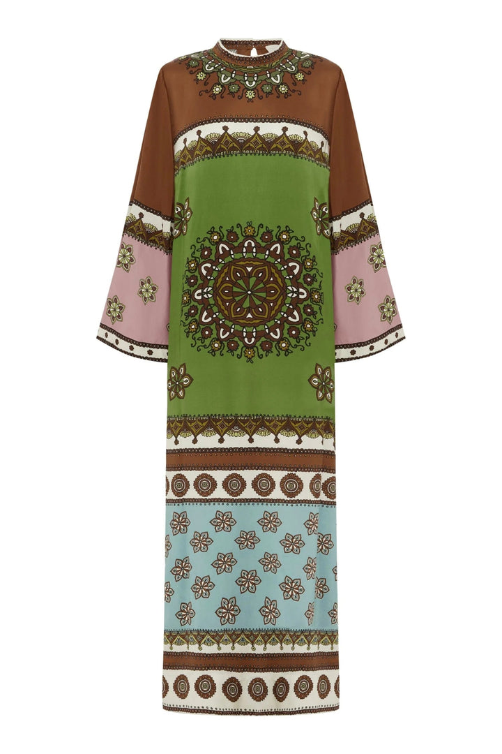 Alémais - Contina Silk Midi Dress - Kalifornia Jean Bar