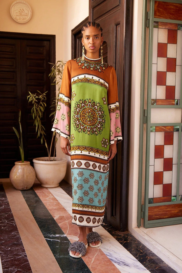 Alémais - Contina Silk Midi Dress - Kalifornia Jean Bar