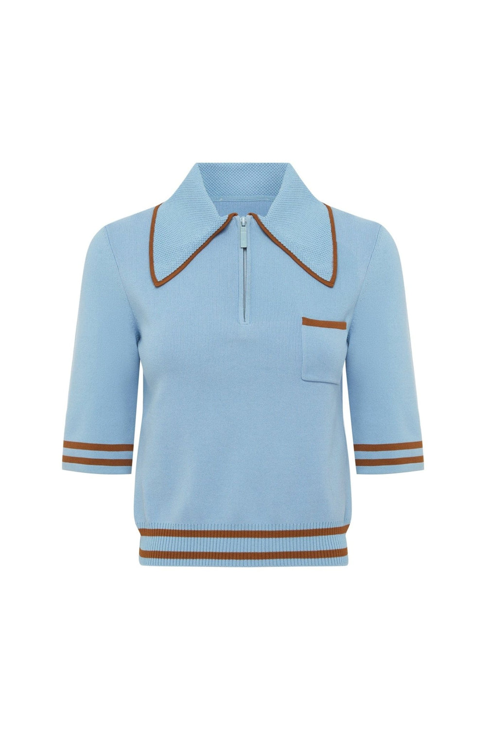 Alémais - Noura Knit Blue Polo - Kalifornia Jean Bar