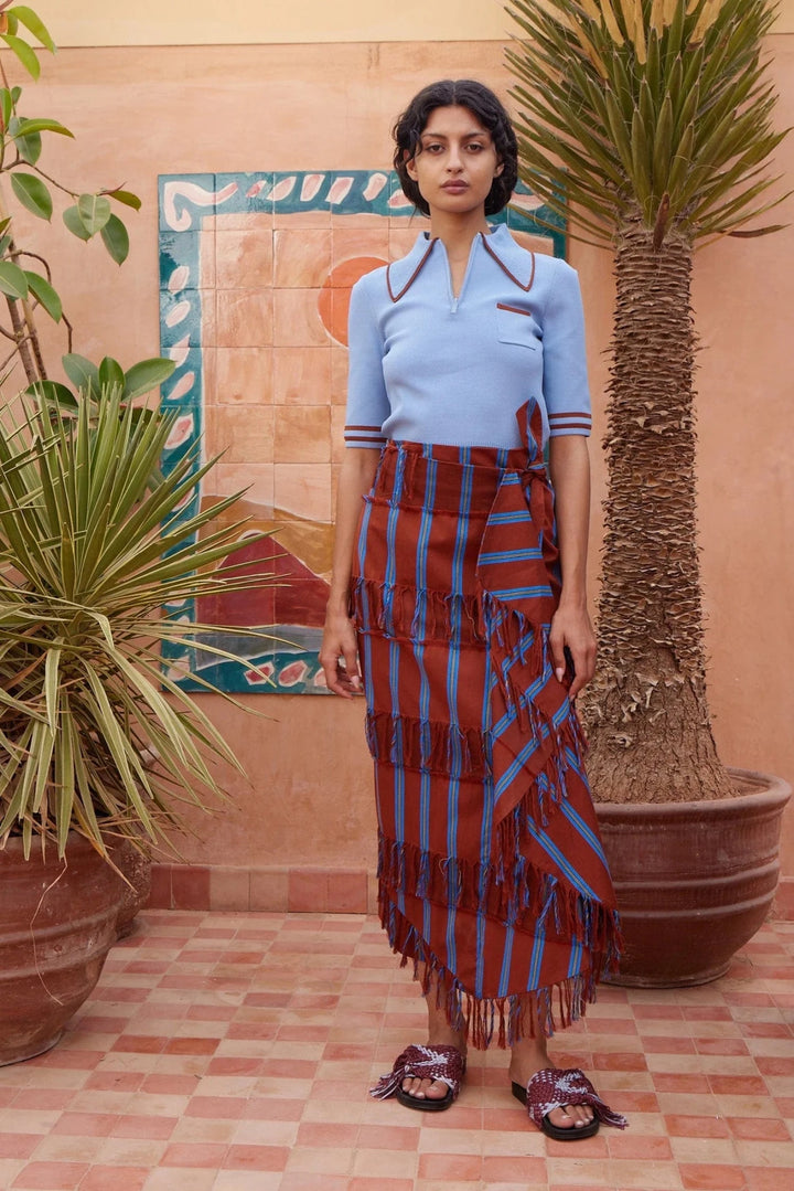 Alémais - Noura Knit Blue Polo - Kalifornia Jean Bar