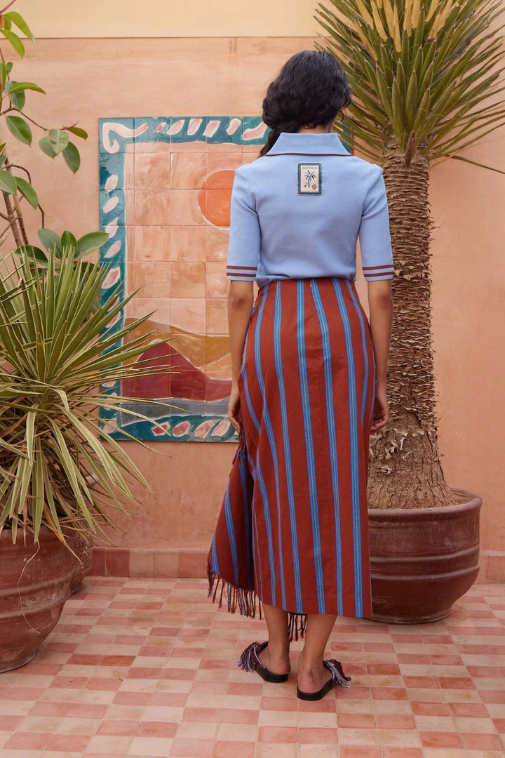 Alémais - Noura Knit Blue Polo - Kalifornia Jean Bar