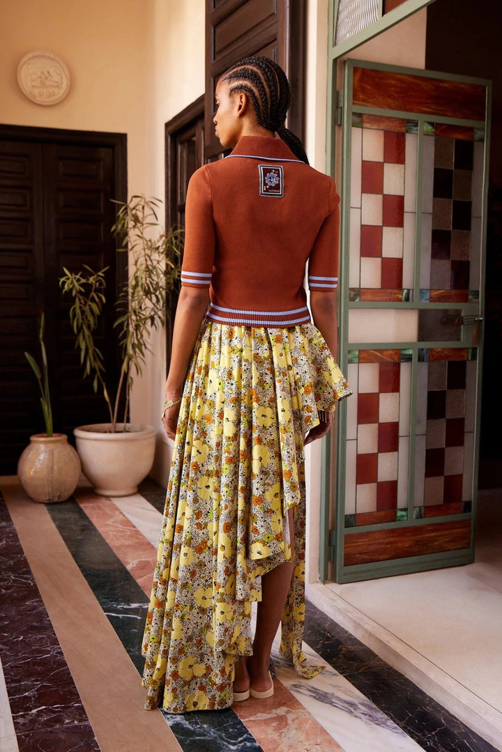 Alémais - Noura Knit Rust Polo - Kalifornia Jean Bar