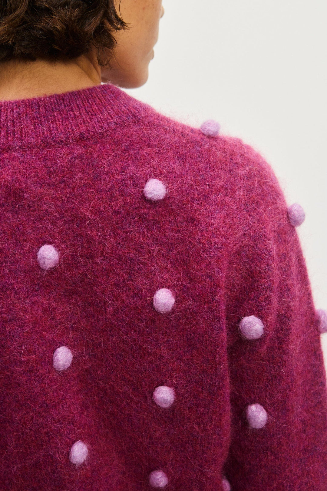 Alémais - Elia Mulberry Cropped Cardigan