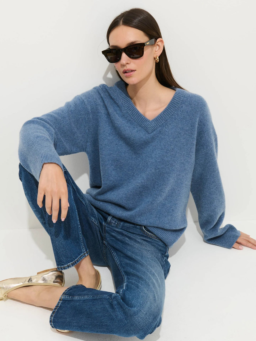 Alex Mill - Baltic Rowan V - Neck Sweater - Kalifornia Jean Bar
