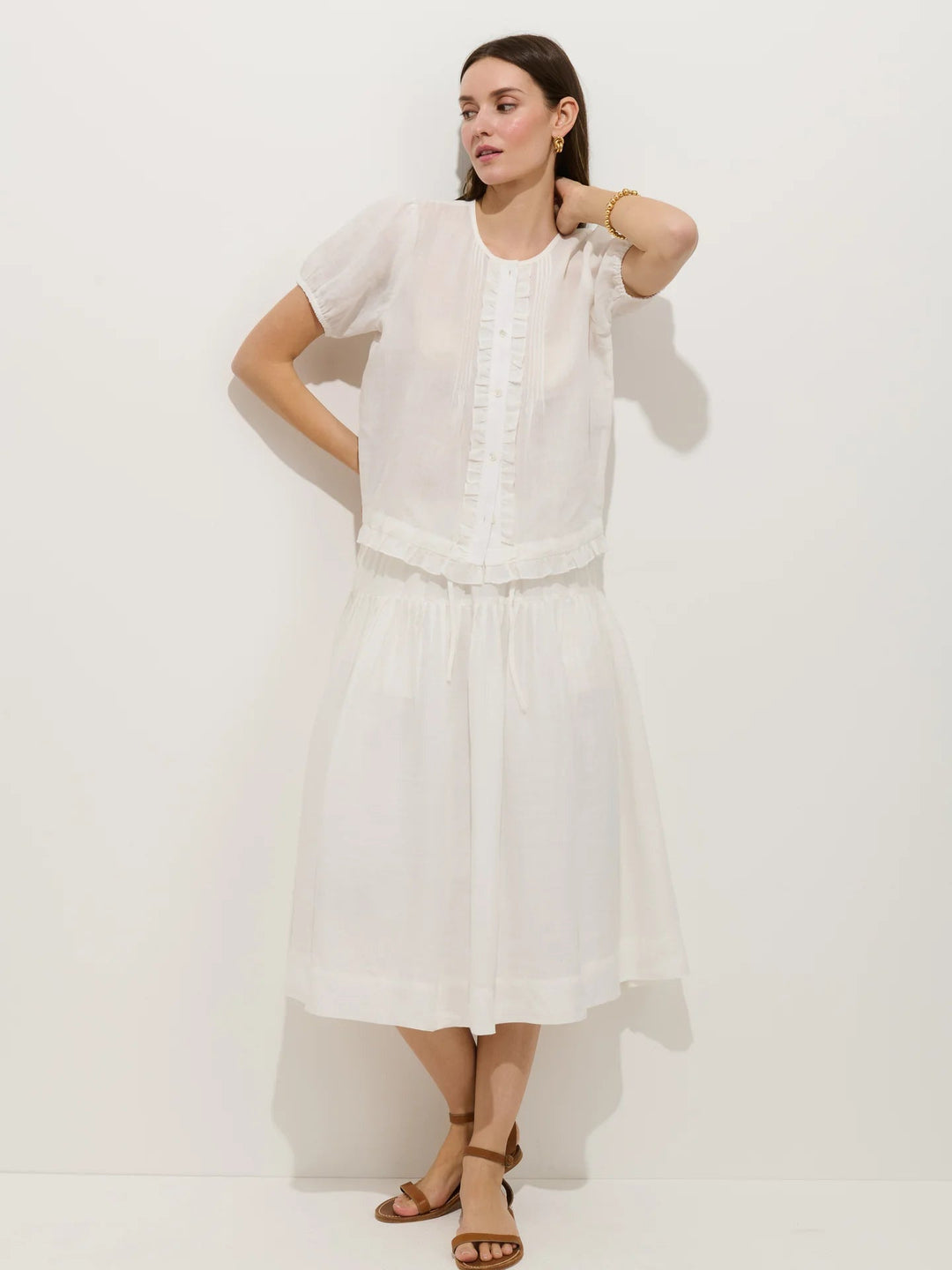 Alex Mill - Brittany Skirt in Ramie Off - White - Kalifornia Jean Bar