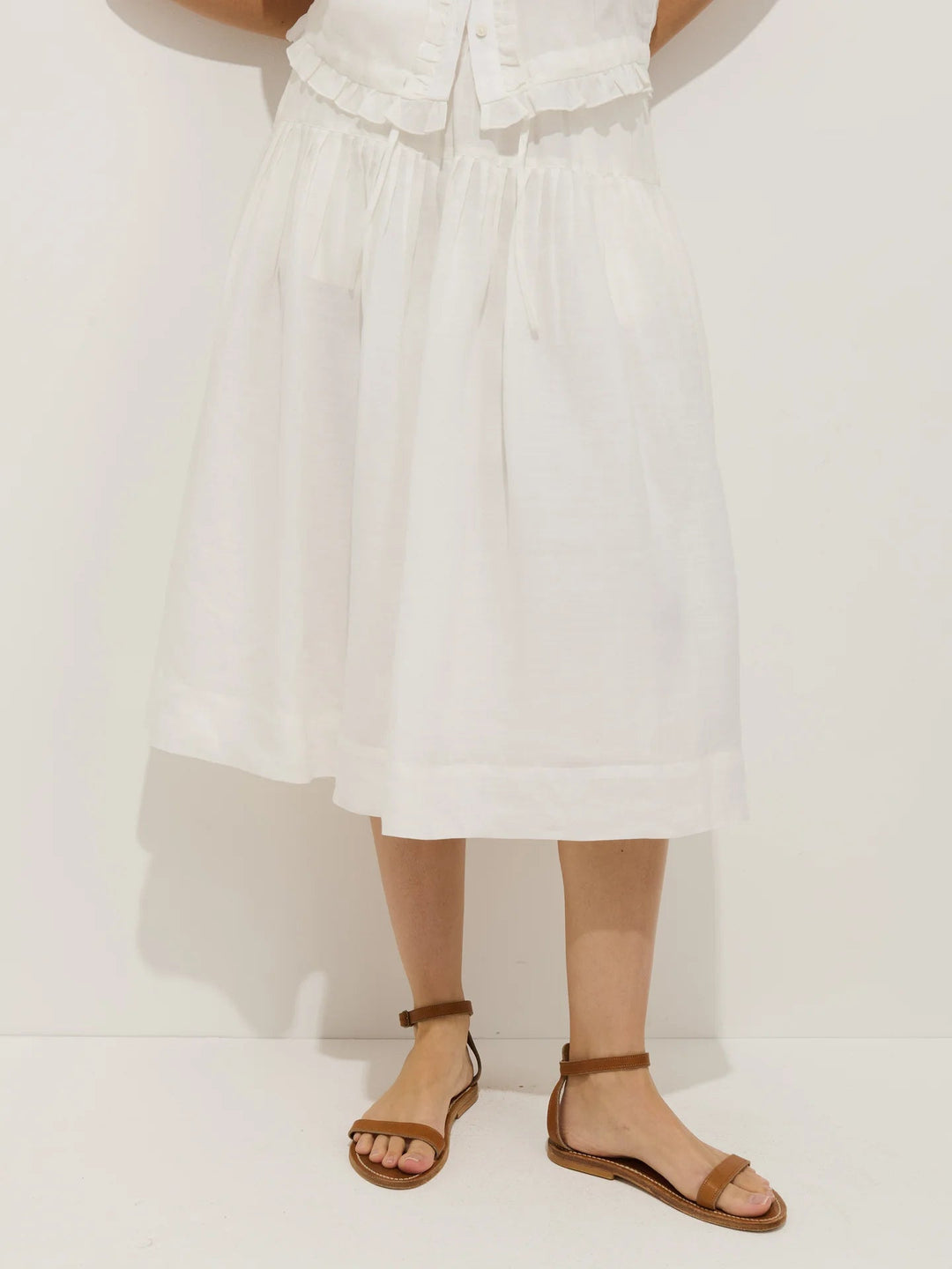 Alex Mill - Brittany Skirt in Ramie Off - White - Kalifornia Jean Bar