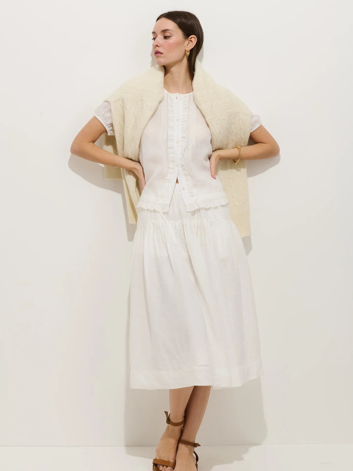 Alex Mill - Brittany Skirt in Ramie Off - White - Kalifornia Jean Bar